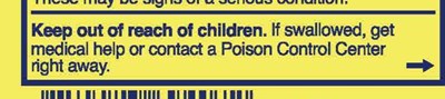 Keep Out Of Reach Of Children. If Swallowed Get Medical Help Or Contact A Poison Control Center Right Away. (Squeaky Clean Spray 2 Oz Keep Out Of Reach)